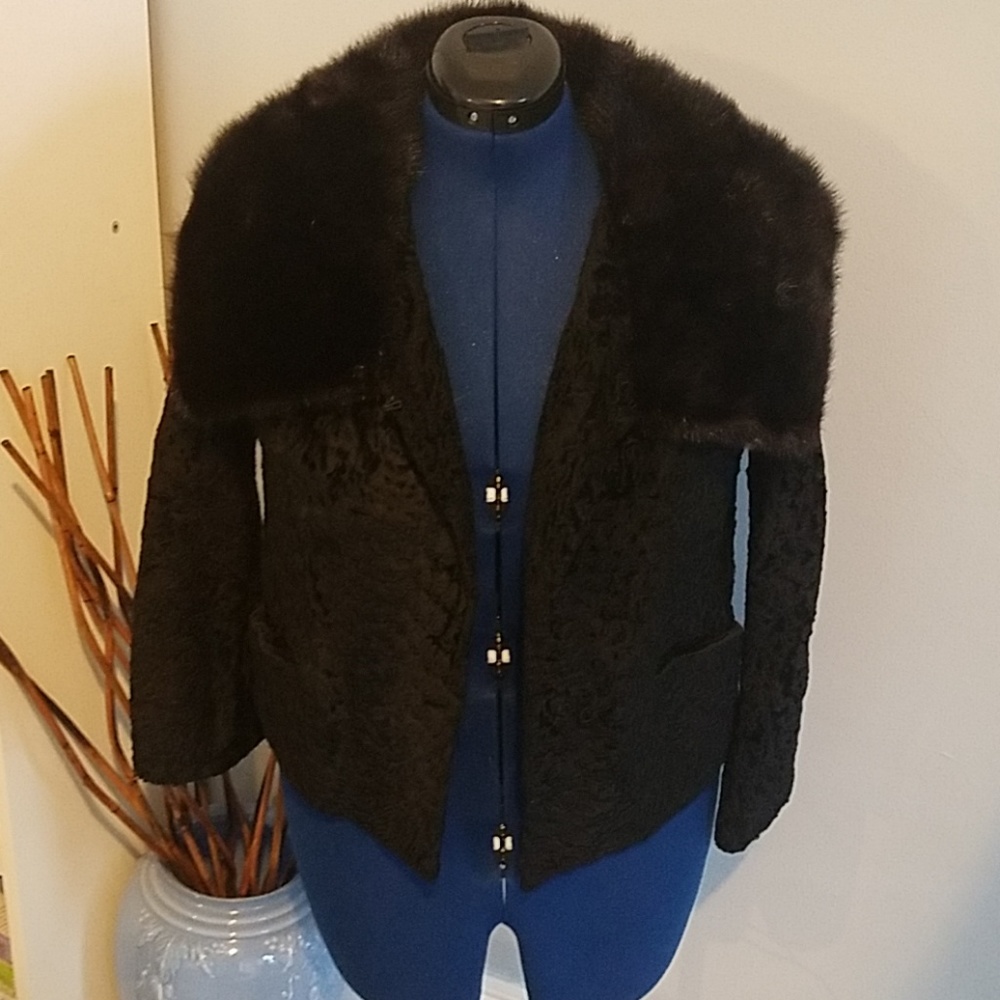 Vintage fur short jacket